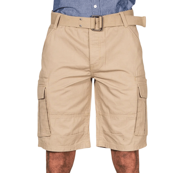 Cotton Khaki Without Belt Cargo Shorts PSM-9188