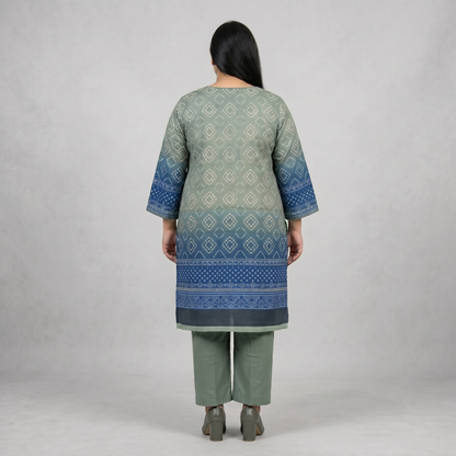 Sage Chunri Mist – 3 Piece Premium Lawn Suit PSW-11226