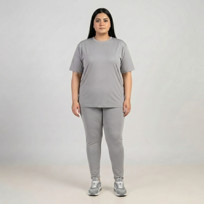 Light Grey Dry-Fit Co-ord Set PSW-11202