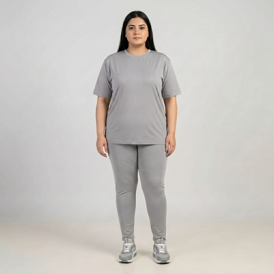 Light Grey Dry-Fit Co-ord Set PSW-11202