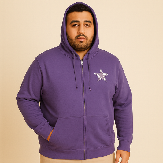 Lilac Big & Tall Zipper Hoodie PSM-4013