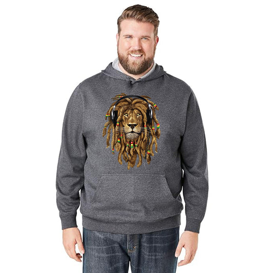 Reggae Roar Big and Tall Hoodie Charcoal PSM-8603