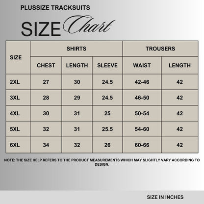 Charcoal Polyester Plus Size Sportswear tracksuit PSM-7856