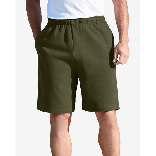 Deep Olive Fleece Big Size Shorts PSM-7824