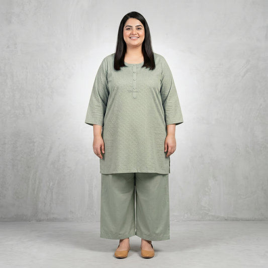 Pista Jacquard Cotton Co-ord Set PSW-11220