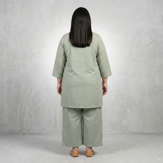 Pista Jacquard Cotton Co-ord Set PSW-11220