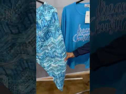 Sky Blue Graphic Cotton Pajama Set  PSW-10306