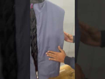 Slate Blue Plus-Size Sleeveless Puffer Jacket PSM-10000