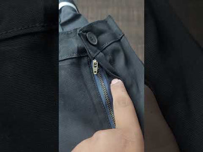 Black Cotton Chino Pants PSM-11547