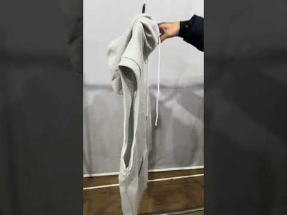 Heather Grey Plus Size Sleeveless Zip-Up Fleece Hoodie PSM-10528