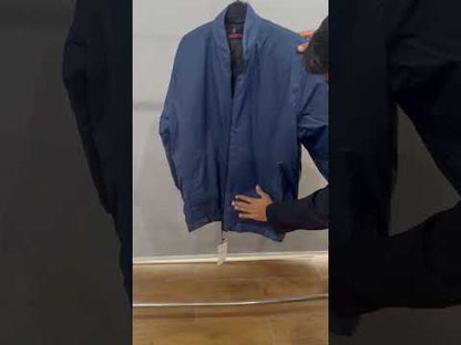 Classic Teal Blue Plus-Size Bomber Jacket – Matte Finish PSM-10078