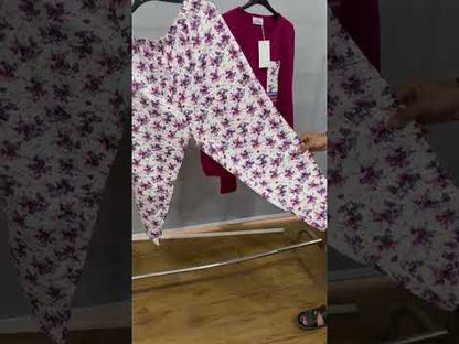 Plum Blossom Cotton Pajama Set PSW-10302