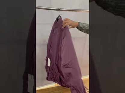 Classic Plum Plus-Size Bomber Jacket – Matte Finish PSM-10084