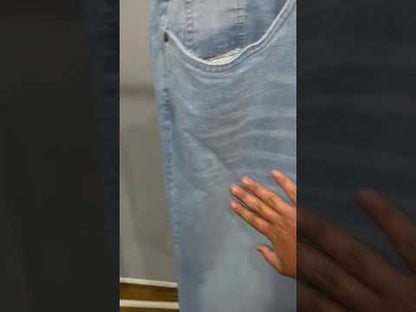 Light Denim Straight Leg Jeans PSM-10514