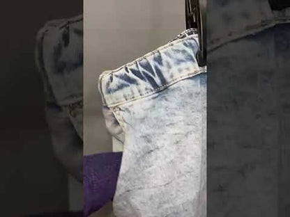 Light Blue Denim Straight Leg Jeans PSM-10505