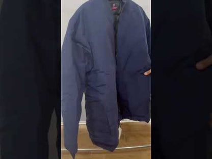 Navy Blue Plus-Size Bomber Jacket – Matte Finish PSM-10077