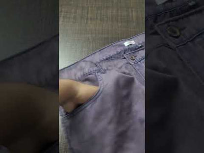 Dusty Purple Cotton Acid Wash Cargo Shorts  PSM-11399
