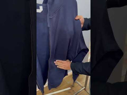 Navy Blue Classic Full-Zip Fleece Hoodie PSM-10457