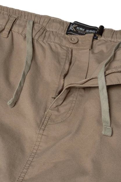 Khaki elasticated waist rugby Pant with pockets – Big & Tall fit.