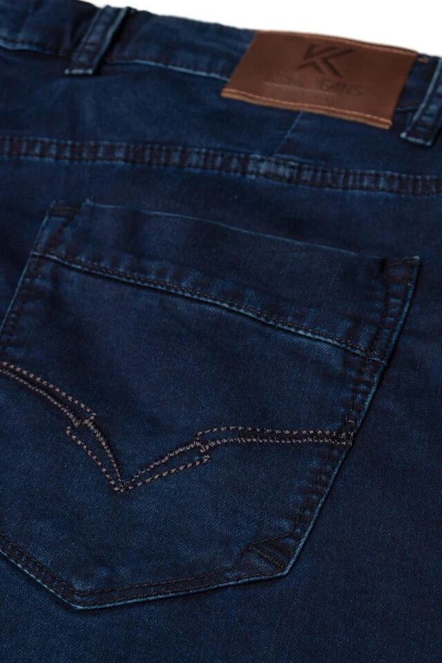 Mid Wash Regular Fit Plus Size Jeans with embroidery detail and stretch denim.