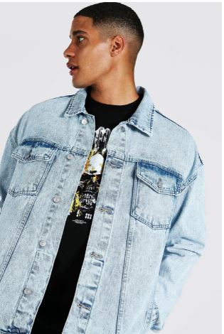 Oversized Fit Denim Jacket PSM-8825