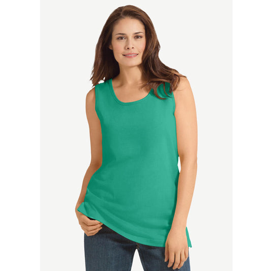 Tidal Green Scoop Neck Tank PSW-5830