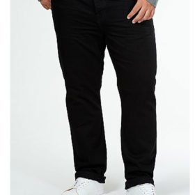 Black 5 Pocket Regular Fit Plus Size Men Jeans PSM-082