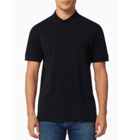 Black Big Size Short Sleeve Polo Shirt PSM-088