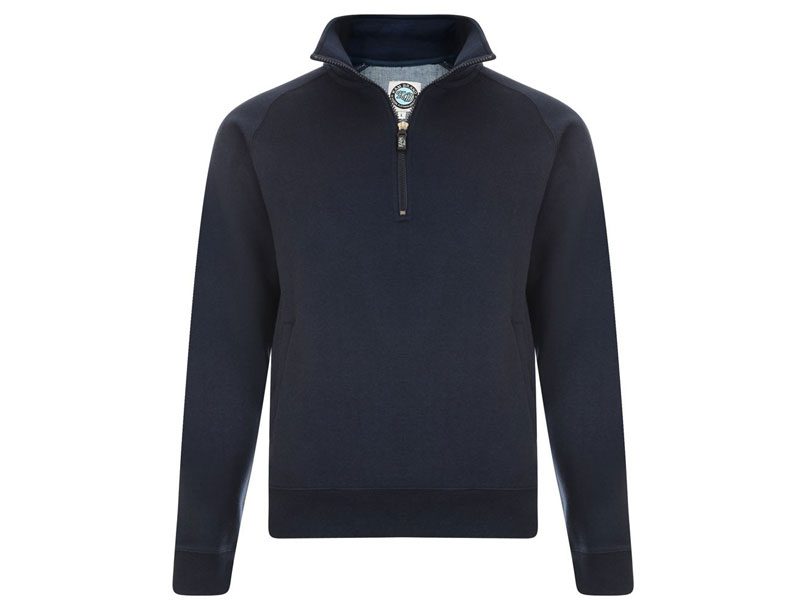 Navy Blue Big & Tall Half Zip Fleece Top PSM-531 | Plus Size Clothing ...