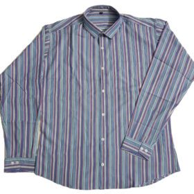 Multi Stripe Plus Size Shirt PSM-595