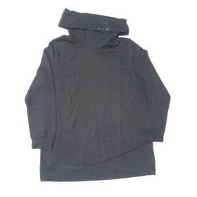 Charcoal Cowl Neck Plus Size Women SweatShirt PSW-4328