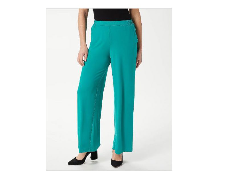 dark green wide leg pants