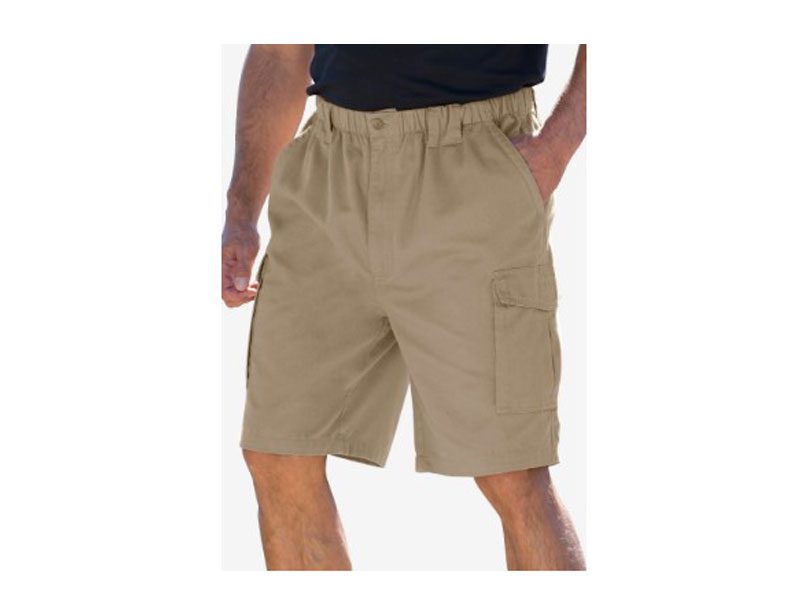 full elastic waist cargo shorts