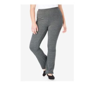Plus Size Women Stretch Cotton Bootcut Yoga Pant PSW-895