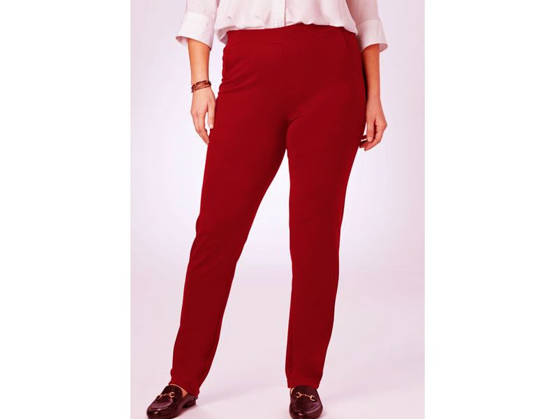 Red Knit Slim Pant PSW-899 | Plus Size Clothing in Pakistan