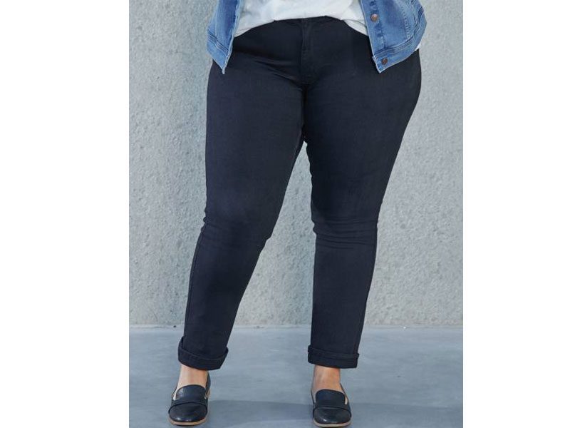 ladies black stretch jeans