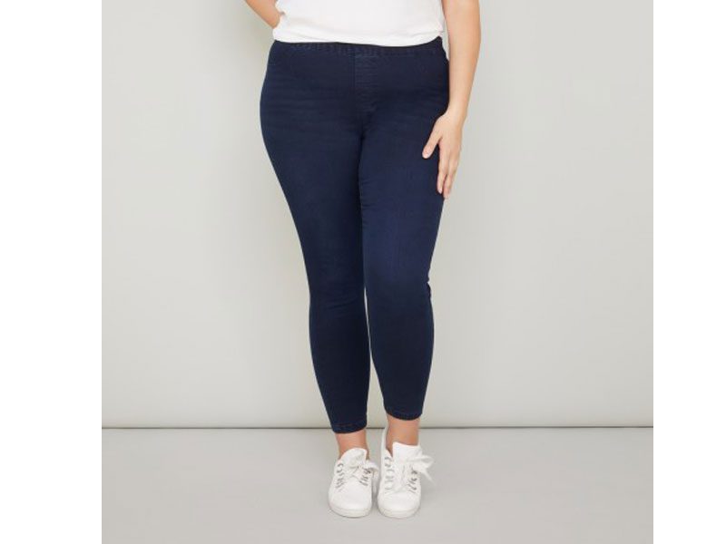 Womens Plus Size Jeggings Cotton Skinny Jeans Look Stretch Khaki