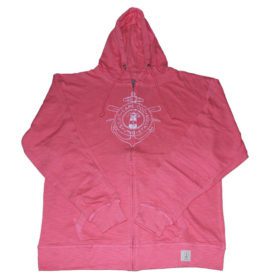Carrot Pink Big Size Zipper Hoodie PSM-3086