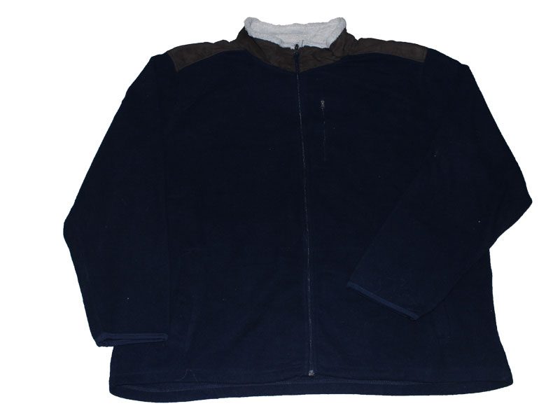 Navy Blue Brown Microfiber Fleece Polyester Big Size Jacket PSM-3106 ...