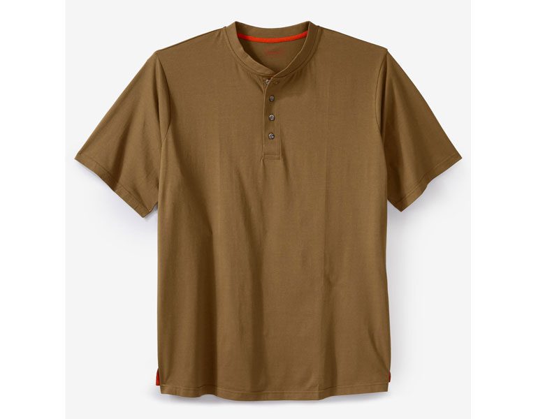 Brown Big & Tall Henley T-Shirt PSM-3579 | Plus Size Clothing in Pakistan