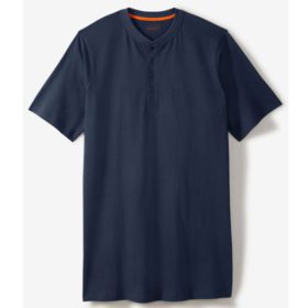 Navy Big & Tall Henley T-Shirt PSM-3583