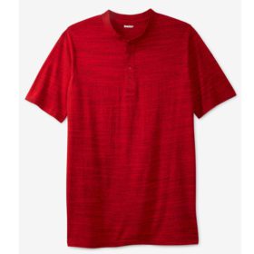 Red Marl Big & Tall Henley T-Shirt PSM-3558