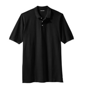 Black Pique Big & Tall Polo Shirt PSM-3659