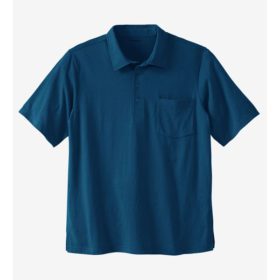 Navy Blue Jersey Big & Tall Polo Shirt PSM-3654
