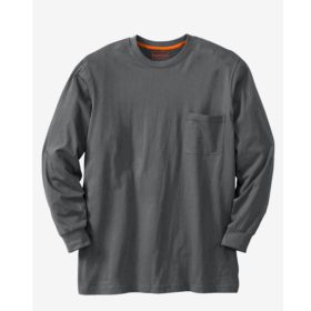 Charcoal Big & Tall Size Long Sleeve T-Shirt PSM-3828