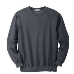 Charcoal Fleece Big & Tall Crewneck Sweatshirt PSM-3887