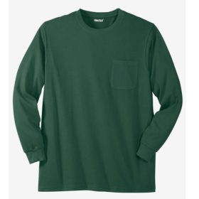 Hunter Green Big & Tall Long Sleeve T-Shirt PSM-3923