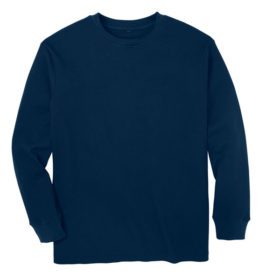 Navy Blue Waffle Knit Thermal T-Shirt PSM-3876