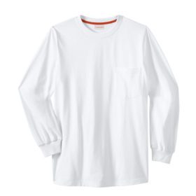 White Big & Tall Long Sleeve T-Shirt PSM-3912