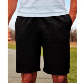 Black Comfort Fleece Big Size Shorts PSM-3946